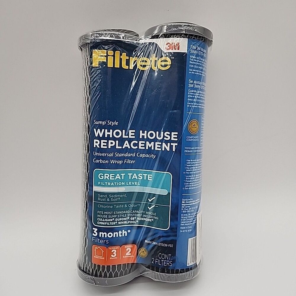 3M Filtrete 3WH-STD-S01 Sump Style Whole House Water Filter 2 Pack